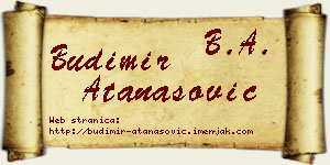 Budimir Atanasović vizit kartica